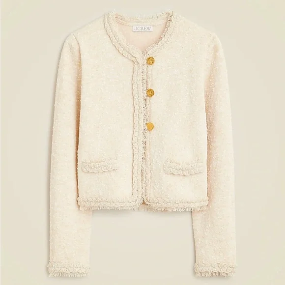 New With Tags J. Crew Women's Textured Cream Cardigan, XL - Picture 13 of 13